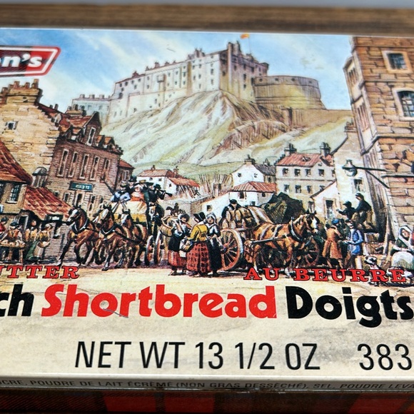 4/$20 Vintage Burton's Butter Finger Scotch Shortbread Metal Empty Tin Tartan - Picture 6 of 12